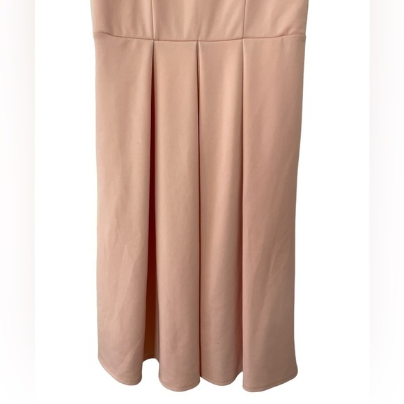 Asos Pink Midi Dress Open Back 6 - Picture 2 of 7